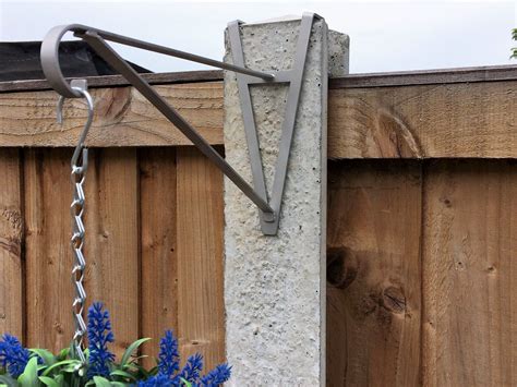 metal brackets for concrete fence posts|concrete post hanging basket bracket.